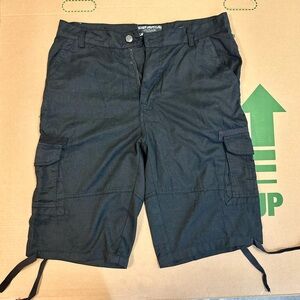 Men's Black Cargo Shorts Size 38W